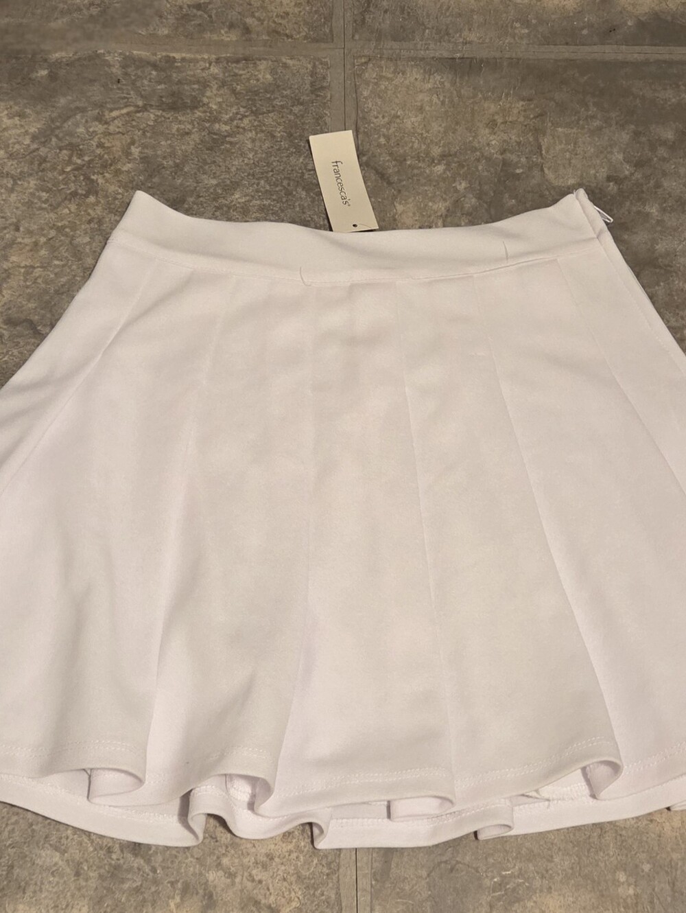White Pleated Mini Tennis Skirt